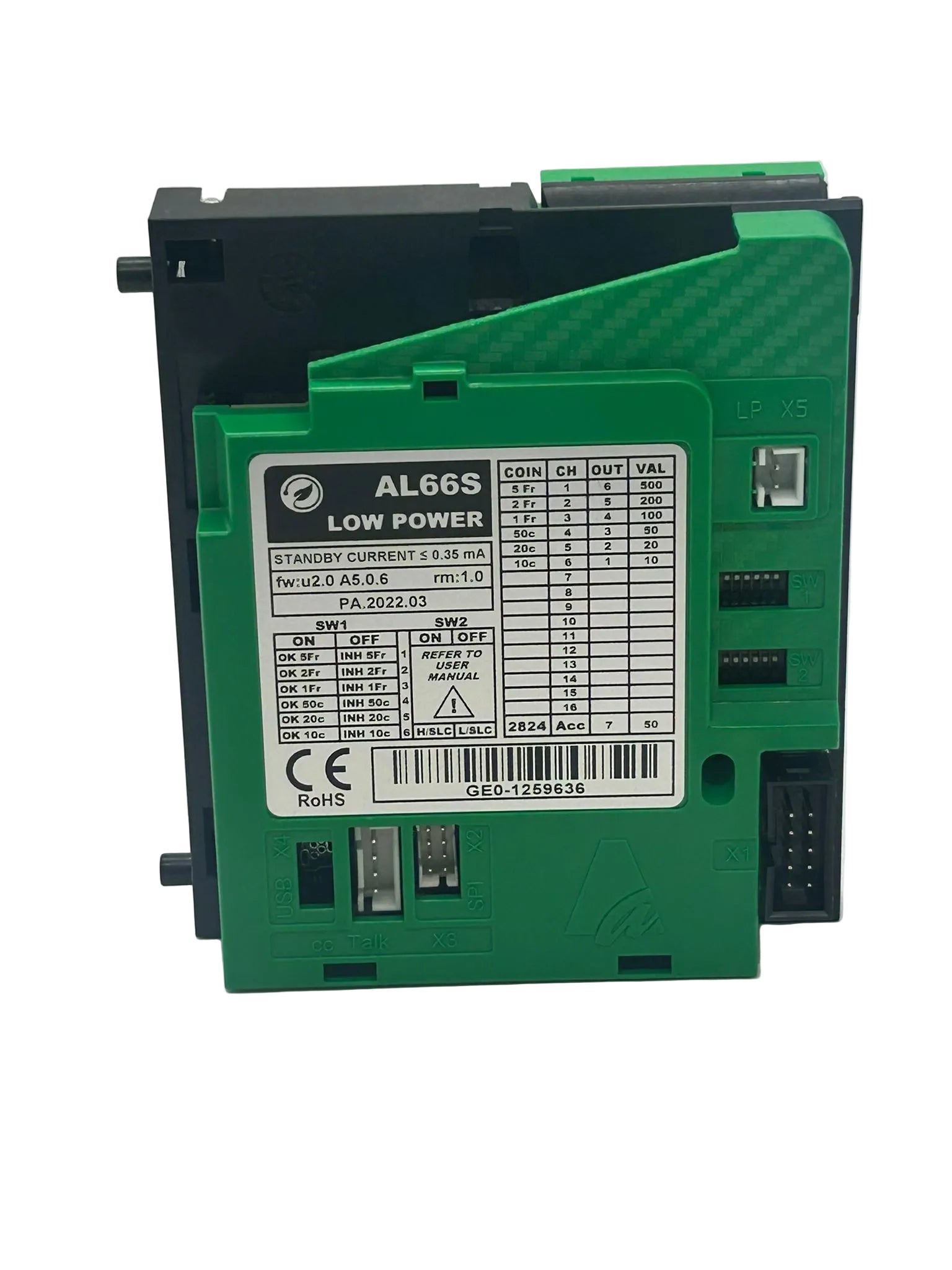 Elektronischer Münzprüfer Alberici AL66S Low power