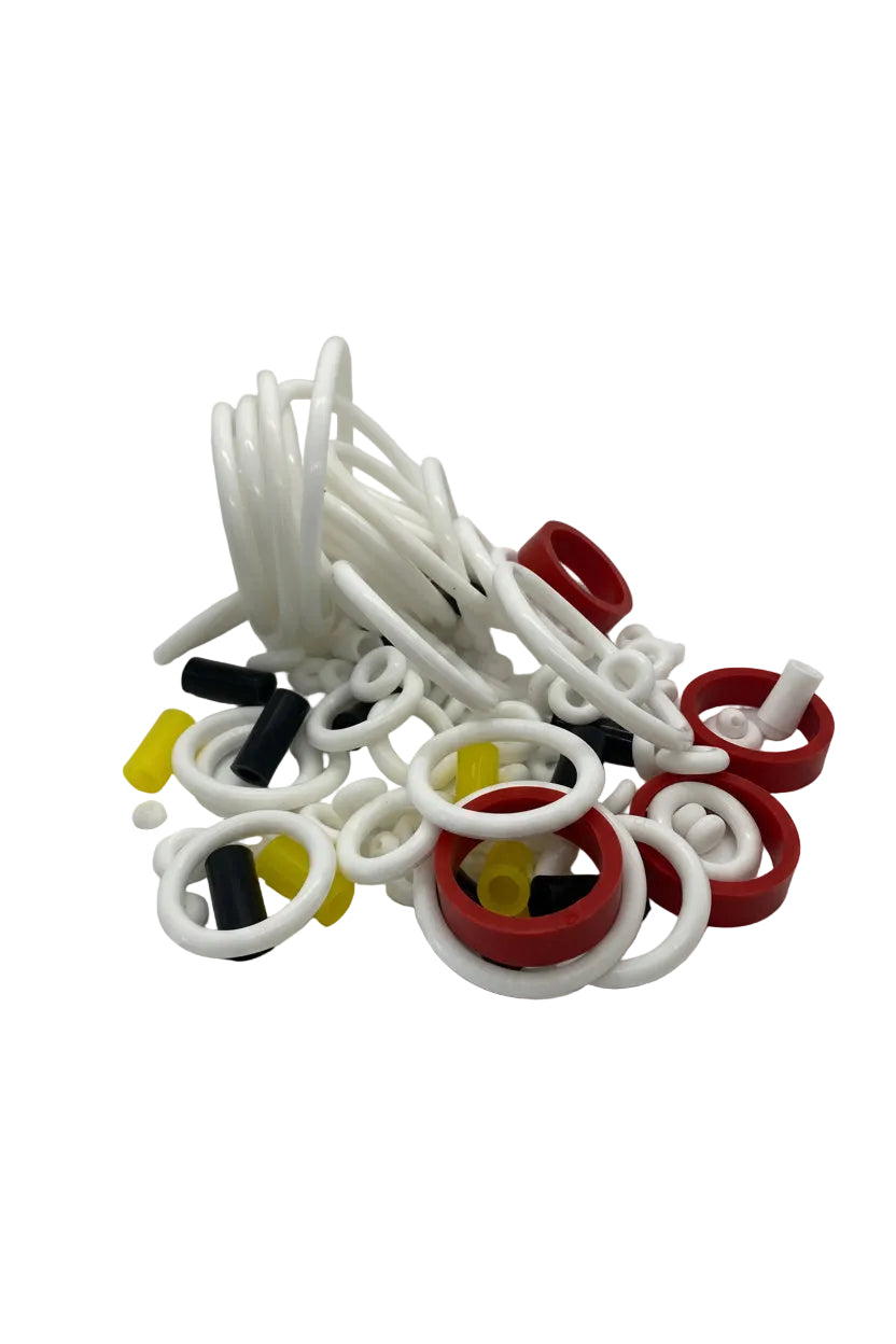 Flippergummi Satz Weiss 