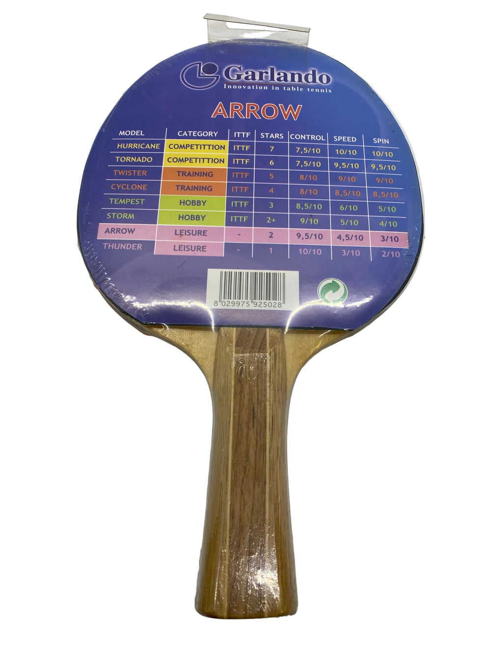 Garlando Arrow Tischtennisschläger 1