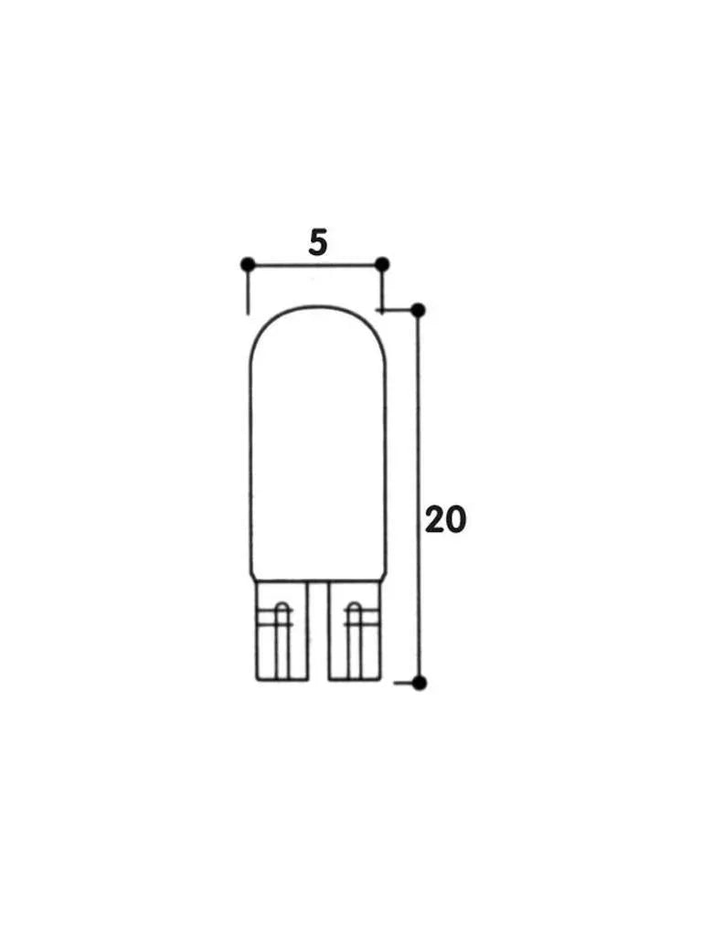 Mini Glassockellampe T5 12Volt