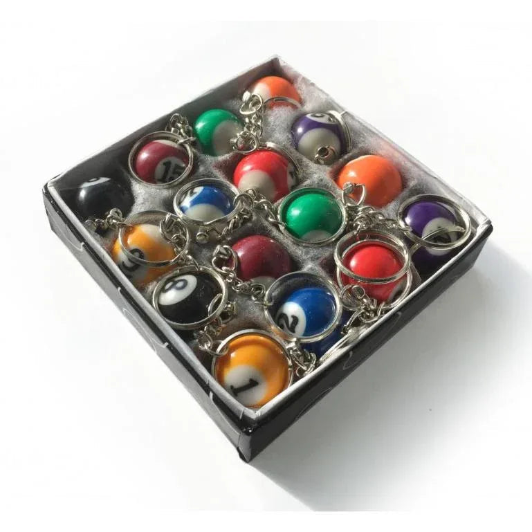 Porte-clés en forme de boules de billard