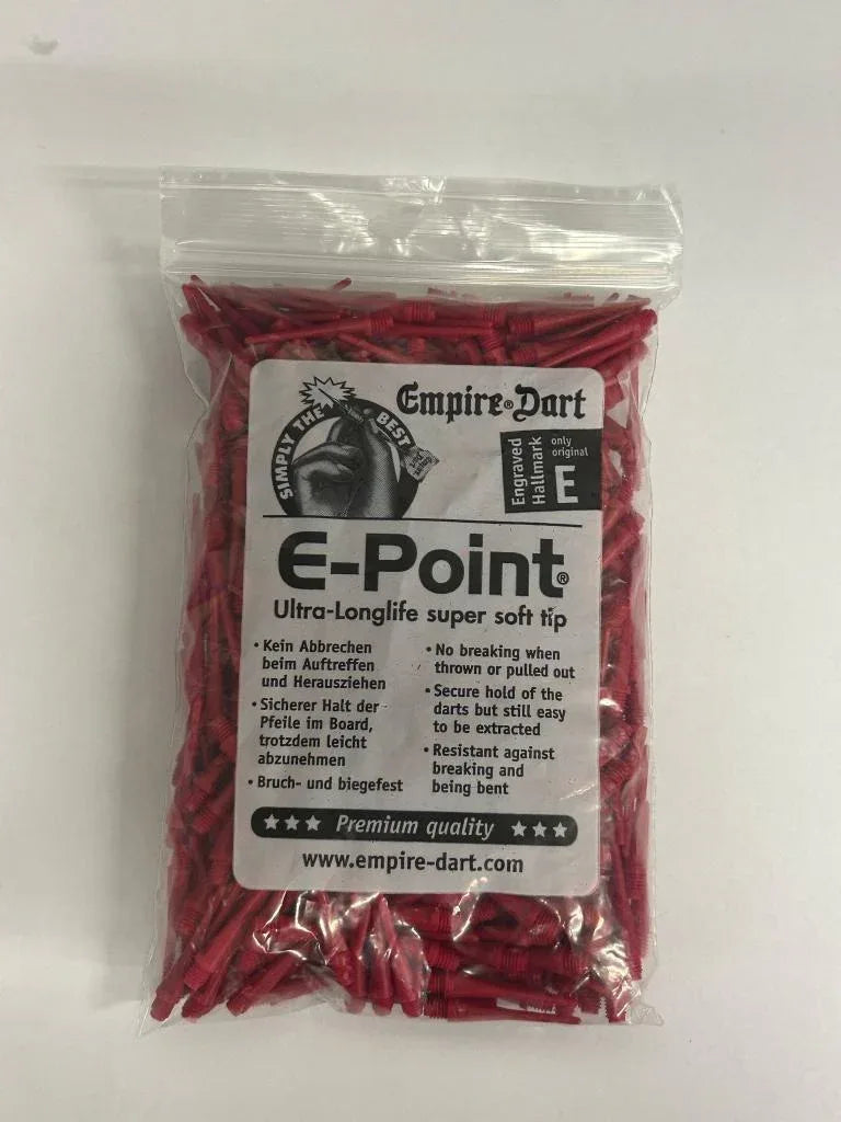 Softdart-Spitzen E-Point-LANG- Gewinde dünn - 500 Stück