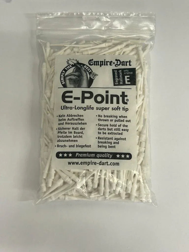 Softdart-Spitzen E-Point-LANG- Gewinde dünn - 500 Stück