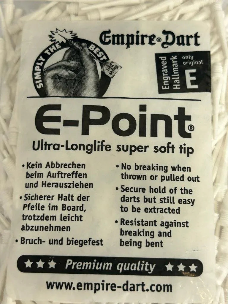 Softdart-Spitzen E-Point-LANG- Gewinde dünn - 500 Stück