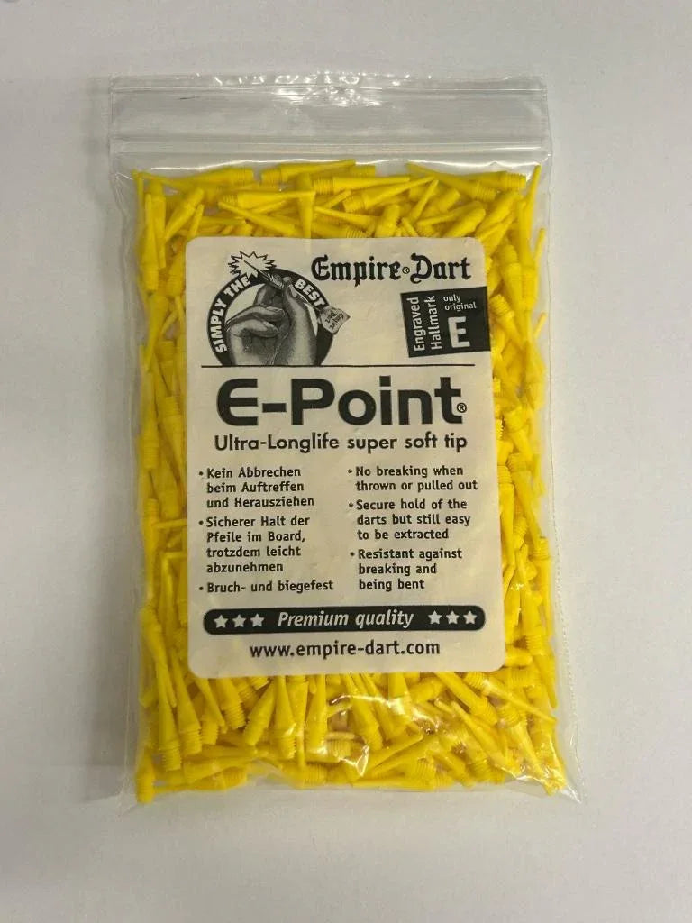 Softdart-Spitzen E-Point-LANG- Gewinde dünn - 500 Stück